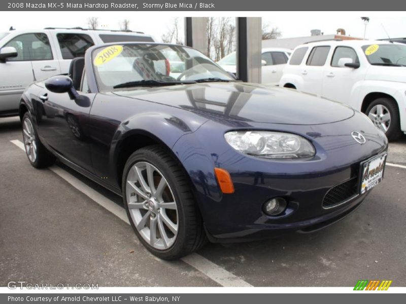 Stormy Blue Mica / Black 2008 Mazda MX-5 Miata Hardtop Roadster