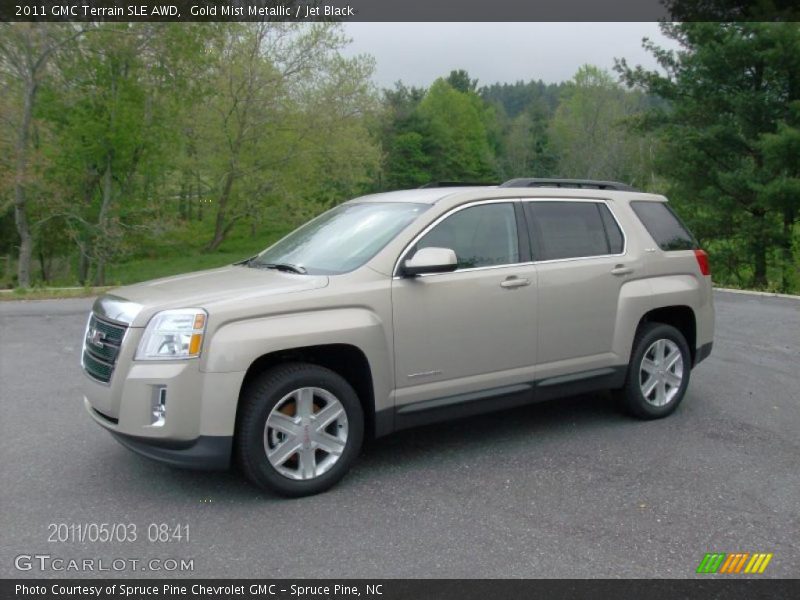 Gold Mist Metallic / Jet Black 2011 GMC Terrain SLE AWD