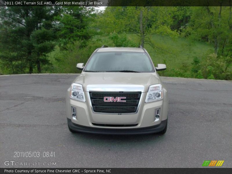 Gold Mist Metallic / Jet Black 2011 GMC Terrain SLE AWD
