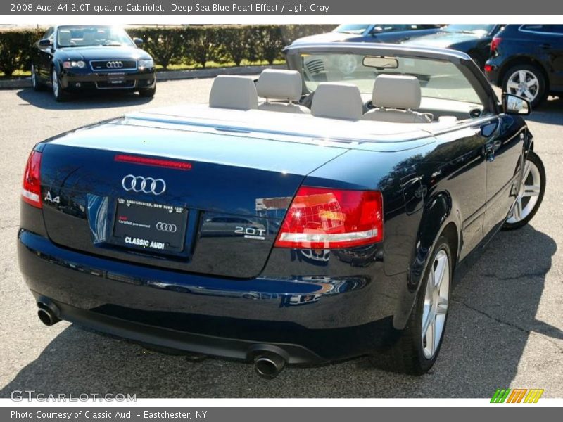 Deep Sea Blue Pearl Effect / Light Gray 2008 Audi A4 2.0T quattro Cabriolet