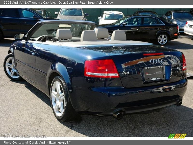 Deep Sea Blue Pearl Effect / Light Gray 2008 Audi A4 2.0T quattro Cabriolet