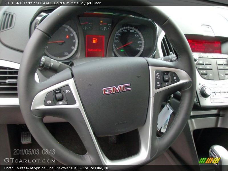 Gold Mist Metallic / Jet Black 2011 GMC Terrain SLE AWD