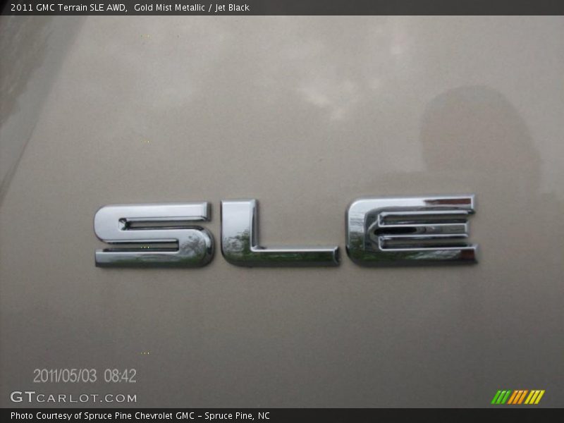 Gold Mist Metallic / Jet Black 2011 GMC Terrain SLE AWD