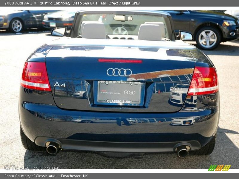 Deep Sea Blue Pearl Effect / Light Gray 2008 Audi A4 2.0T quattro Cabriolet