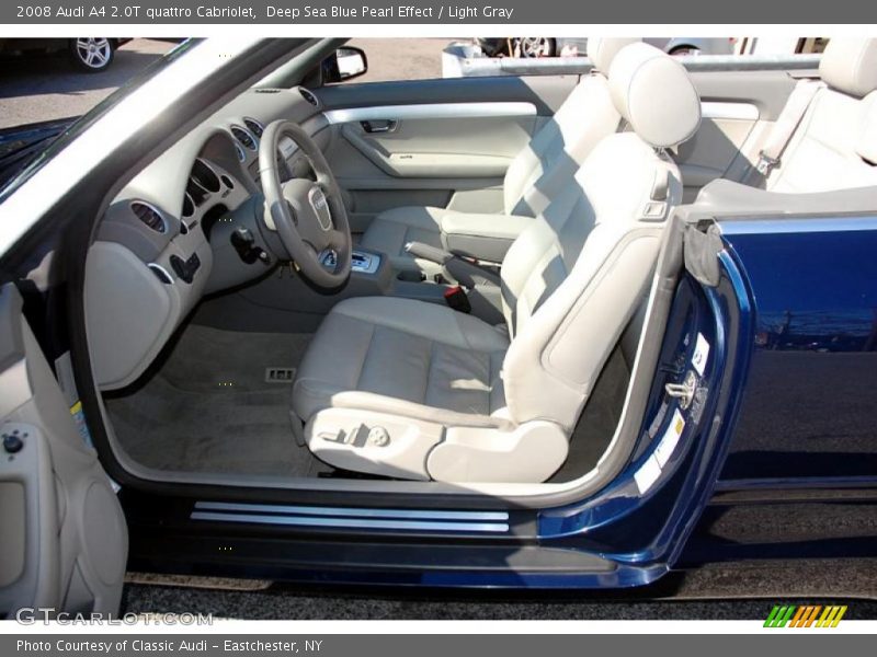 Deep Sea Blue Pearl Effect / Light Gray 2008 Audi A4 2.0T quattro Cabriolet