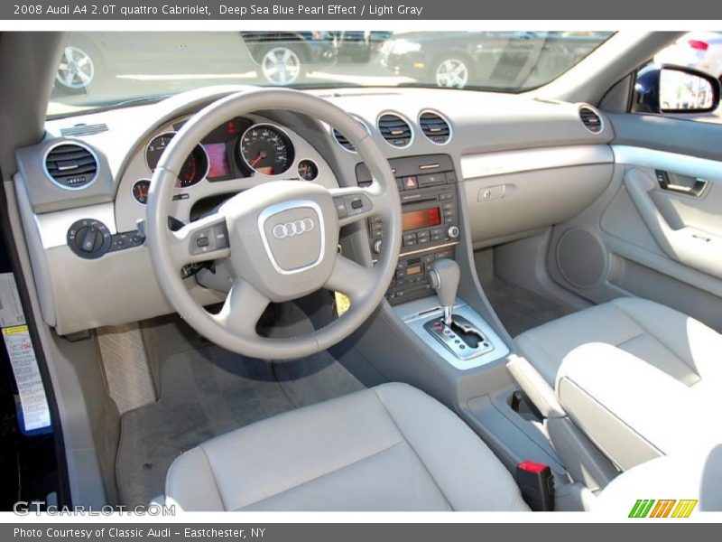 Deep Sea Blue Pearl Effect / Light Gray 2008 Audi A4 2.0T quattro Cabriolet