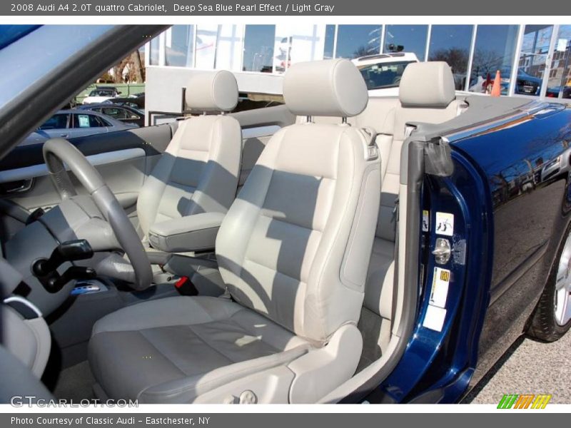 Deep Sea Blue Pearl Effect / Light Gray 2008 Audi A4 2.0T quattro Cabriolet