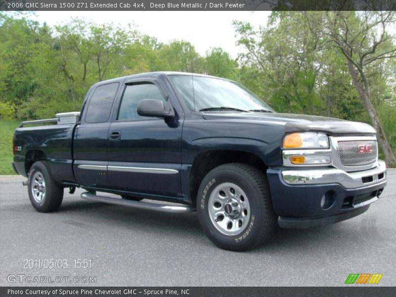 Deep Blue Metallic / Dark Pewter 2006 GMC Sierra 1500 Z71 Extended Cab 4x4