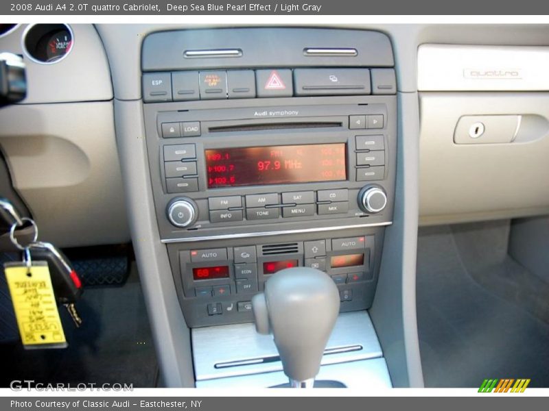 Deep Sea Blue Pearl Effect / Light Gray 2008 Audi A4 2.0T quattro Cabriolet