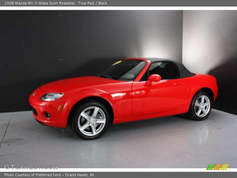 True Red / Black 2008 Mazda MX-5 Miata Sport Roadster