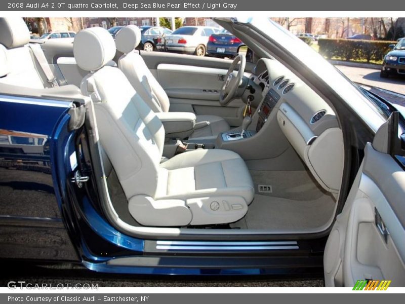 Deep Sea Blue Pearl Effect / Light Gray 2008 Audi A4 2.0T quattro Cabriolet