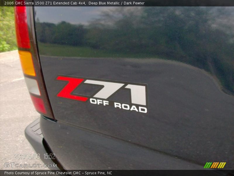 Deep Blue Metallic / Dark Pewter 2006 GMC Sierra 1500 Z71 Extended Cab 4x4