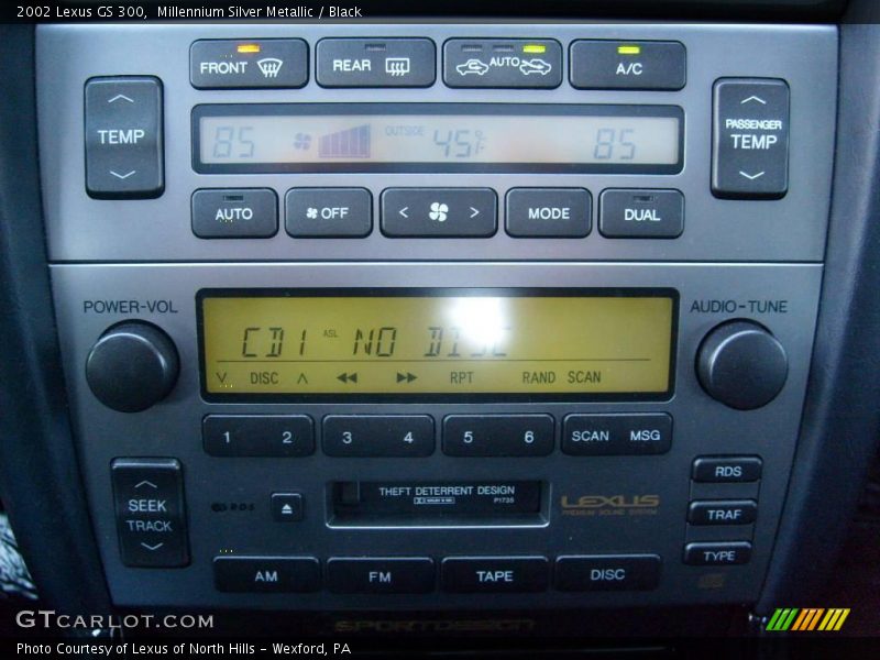 Millennium Silver Metallic / Black 2002 Lexus GS 300