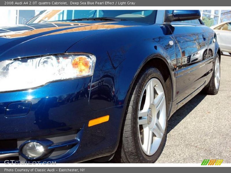 Deep Sea Blue Pearl Effect / Light Gray 2008 Audi A4 2.0T quattro Cabriolet