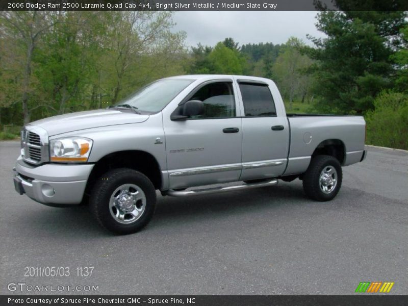 Bright Silver Metallic / Medium Slate Gray 2006 Dodge Ram 2500 Laramie Quad Cab 4x4