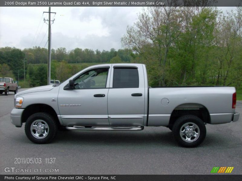 Bright Silver Metallic / Medium Slate Gray 2006 Dodge Ram 2500 Laramie Quad Cab 4x4