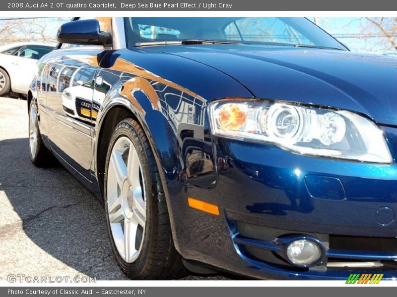Deep Sea Blue Pearl Effect / Light Gray 2008 Audi A4 2.0T quattro Cabriolet
