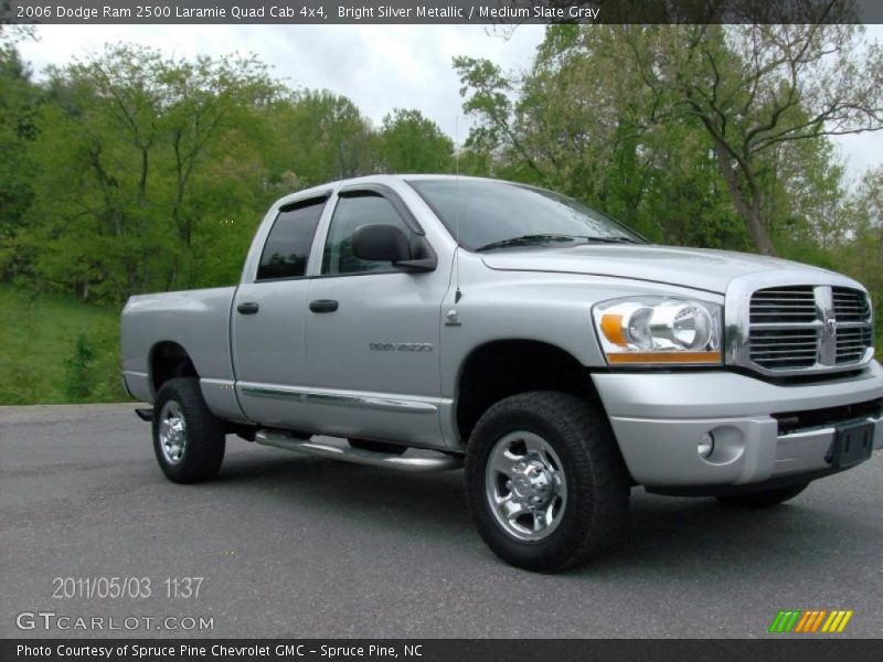 Bright Silver Metallic / Medium Slate Gray 2006 Dodge Ram 2500 Laramie Quad Cab 4x4