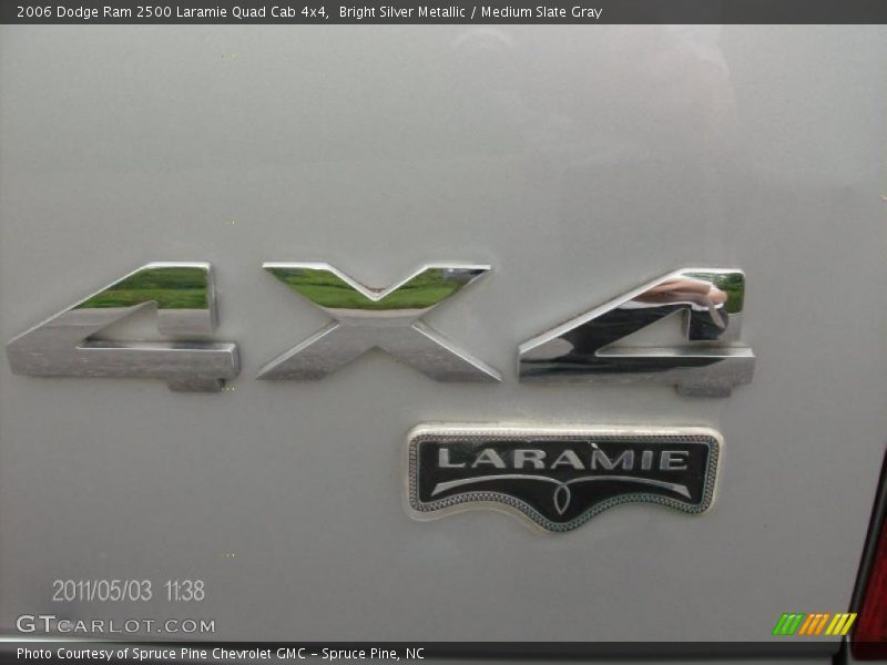 Bright Silver Metallic / Medium Slate Gray 2006 Dodge Ram 2500 Laramie Quad Cab 4x4