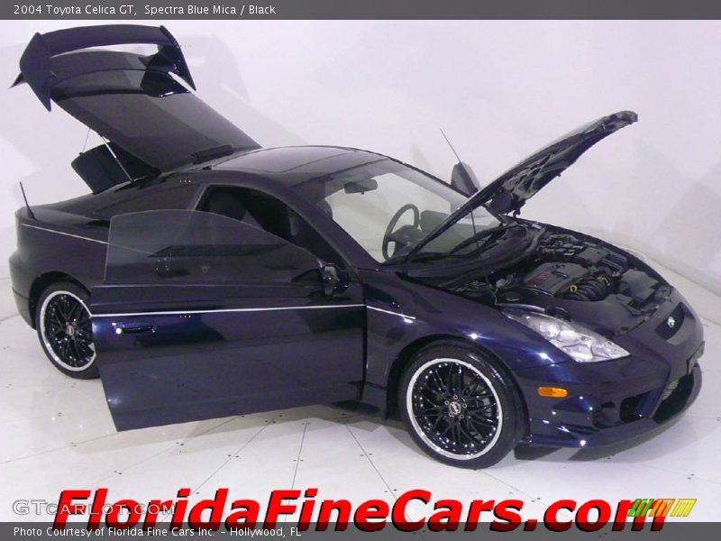 Spectra Blue Mica / Black 2004 Toyota Celica GT