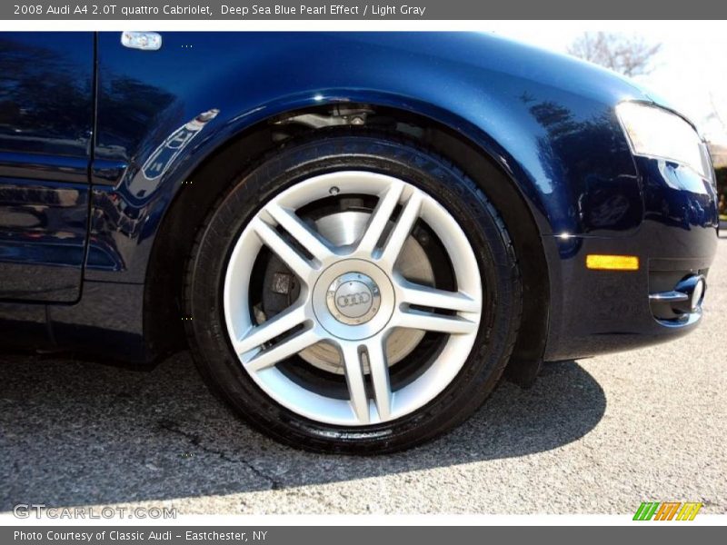 Deep Sea Blue Pearl Effect / Light Gray 2008 Audi A4 2.0T quattro Cabriolet