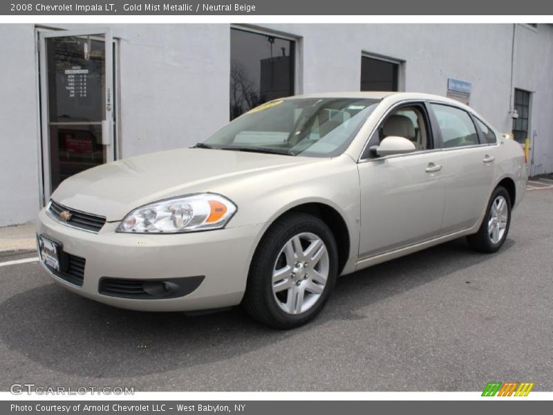 Gold Mist Metallic / Neutral Beige 2008 Chevrolet Impala LT