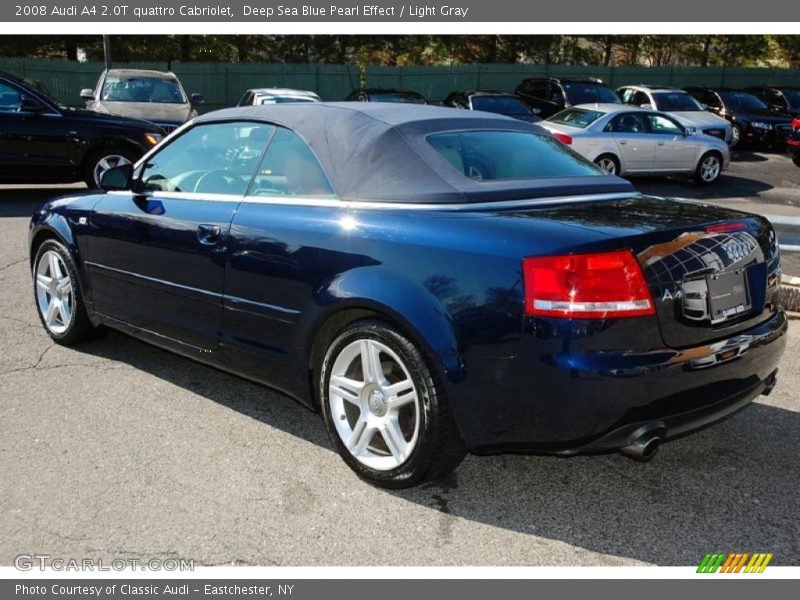 Deep Sea Blue Pearl Effect / Light Gray 2008 Audi A4 2.0T quattro Cabriolet