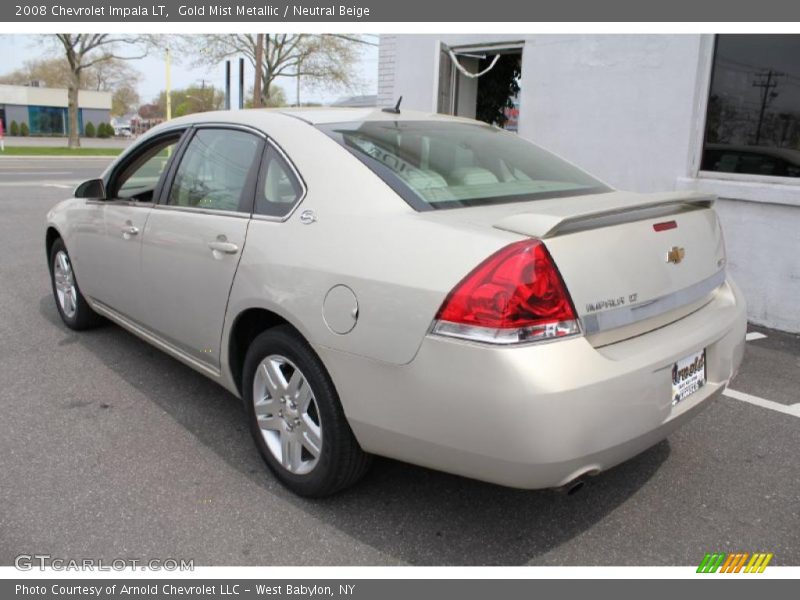 Gold Mist Metallic / Neutral Beige 2008 Chevrolet Impala LT