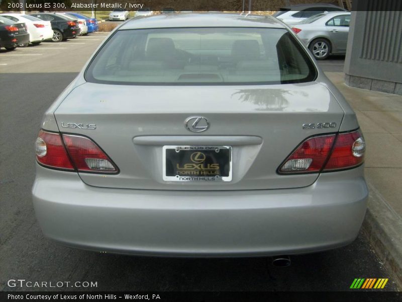 Alabaster Metallic / Ivory 2003 Lexus ES 300