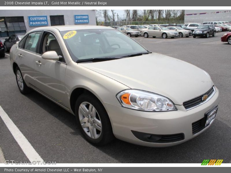Gold Mist Metallic / Neutral Beige 2008 Chevrolet Impala LT