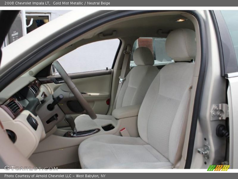 Gold Mist Metallic / Neutral Beige 2008 Chevrolet Impala LT