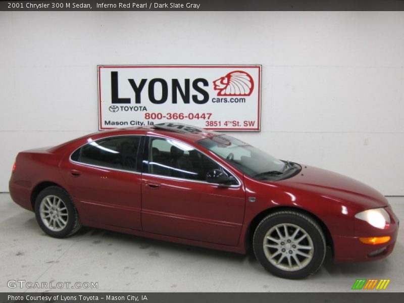 Inferno Red Pearl / Dark Slate Gray 2001 Chrysler 300 M Sedan