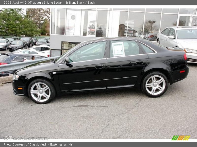 Brilliant Black / Black 2008 Audi A4 2.0T quattro S-Line Sedan