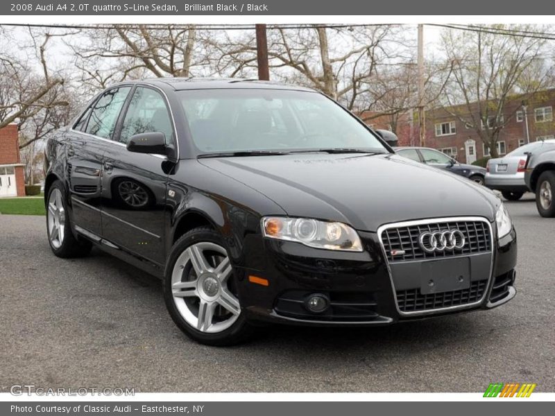 Brilliant Black / Black 2008 Audi A4 2.0T quattro S-Line Sedan