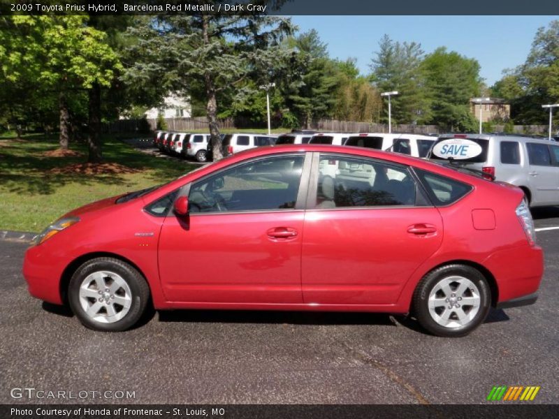 Barcelona Red Metallic / Dark Gray 2009 Toyota Prius Hybrid