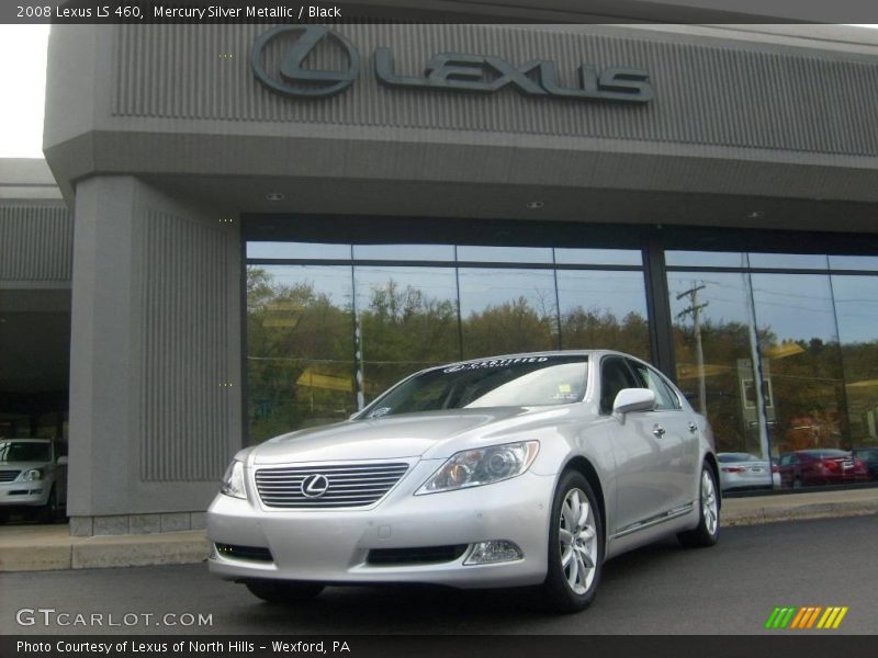 Mercury Silver Metallic / Black 2008 Lexus LS 460