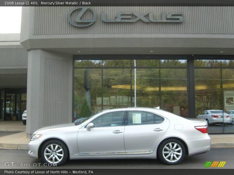 Mercury Silver Metallic / Black 2008 Lexus LS 460