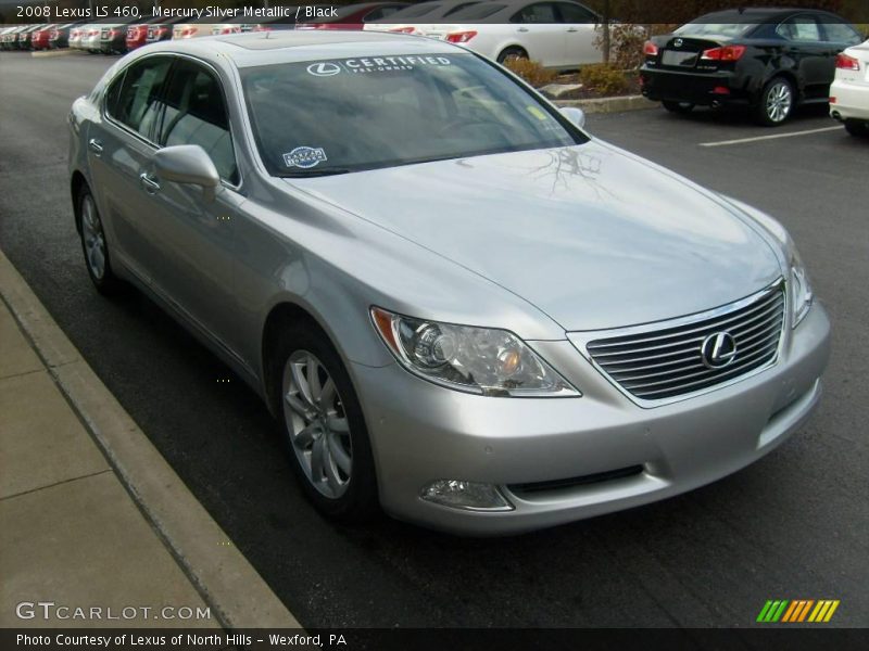 Mercury Silver Metallic / Black 2008 Lexus LS 460