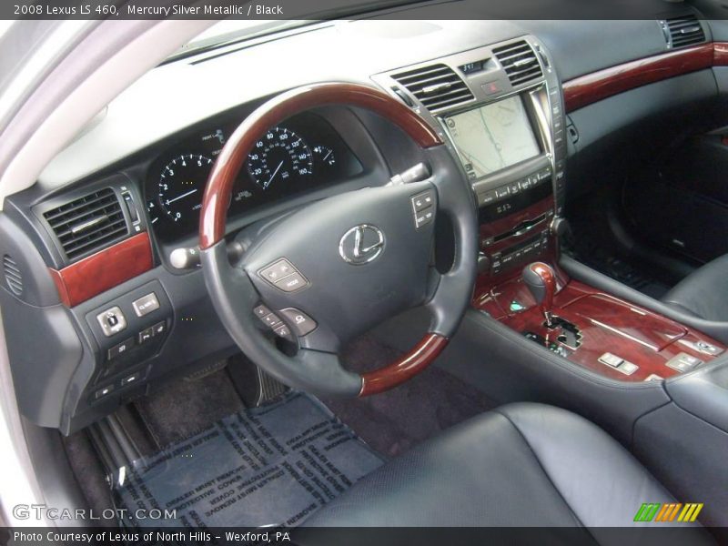 Mercury Silver Metallic / Black 2008 Lexus LS 460
