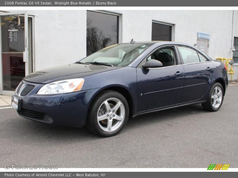 Midnight Blue Metallic / Ebony Black 2008 Pontiac G6 V6 Sedan