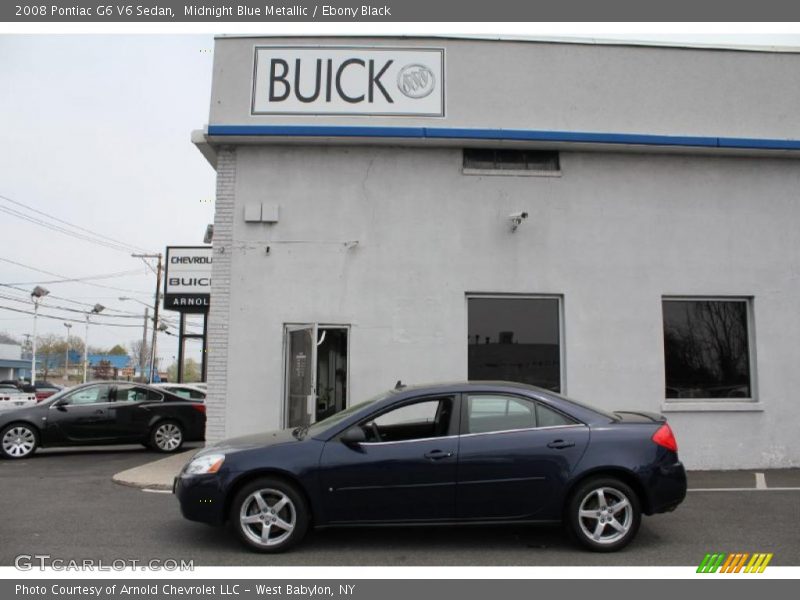 Midnight Blue Metallic / Ebony Black 2008 Pontiac G6 V6 Sedan