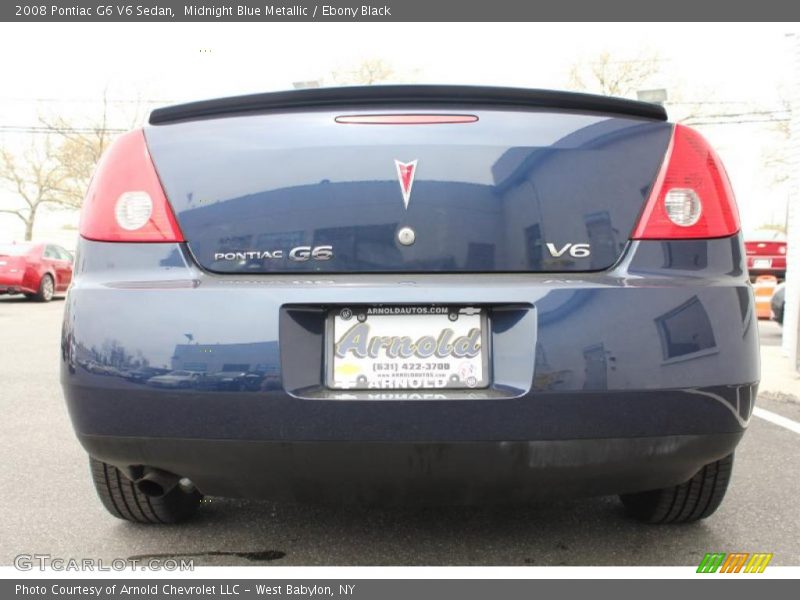 Midnight Blue Metallic / Ebony Black 2008 Pontiac G6 V6 Sedan