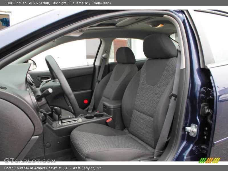 Midnight Blue Metallic / Ebony Black 2008 Pontiac G6 V6 Sedan