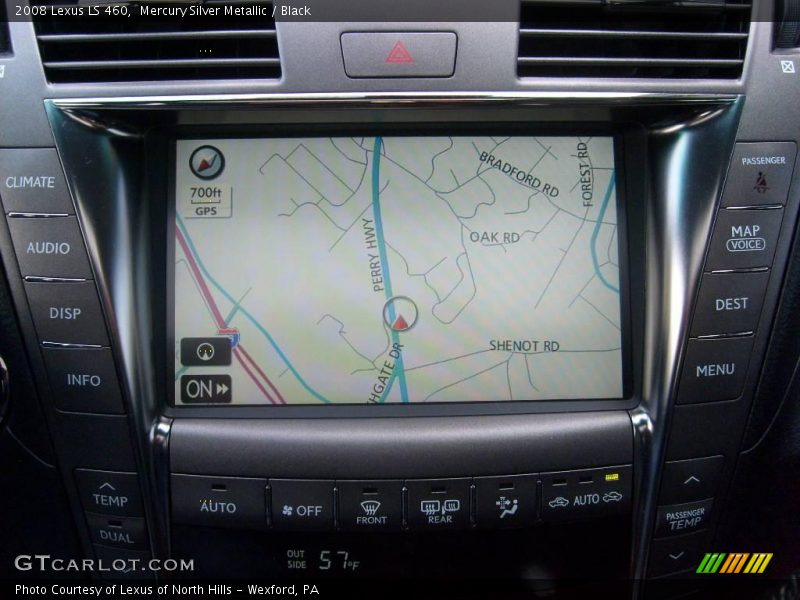 Mercury Silver Metallic / Black 2008 Lexus LS 460