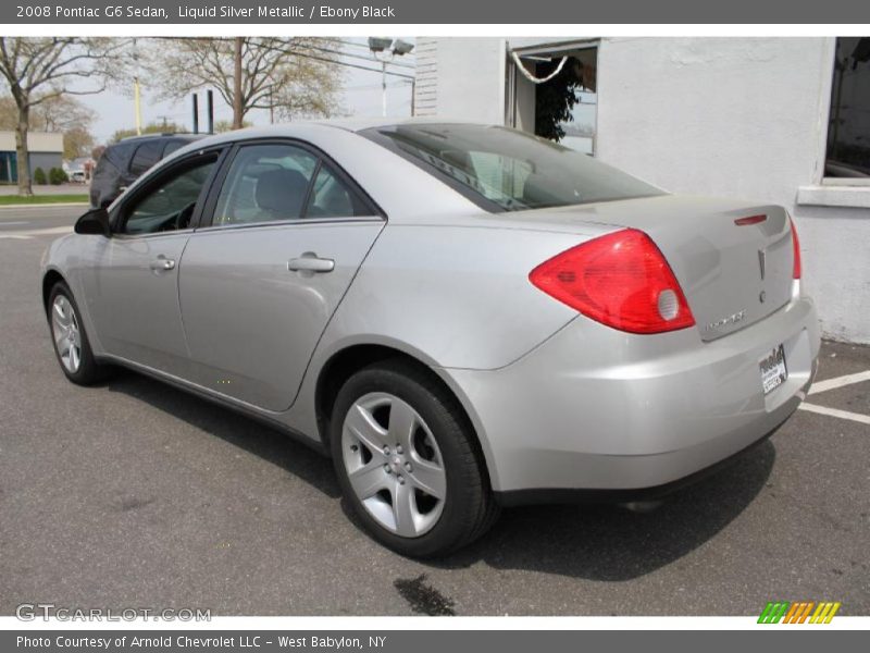 Liquid Silver Metallic / Ebony Black 2008 Pontiac G6 Sedan