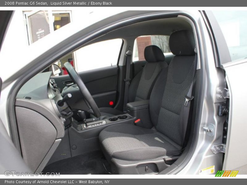 Liquid Silver Metallic / Ebony Black 2008 Pontiac G6 Sedan