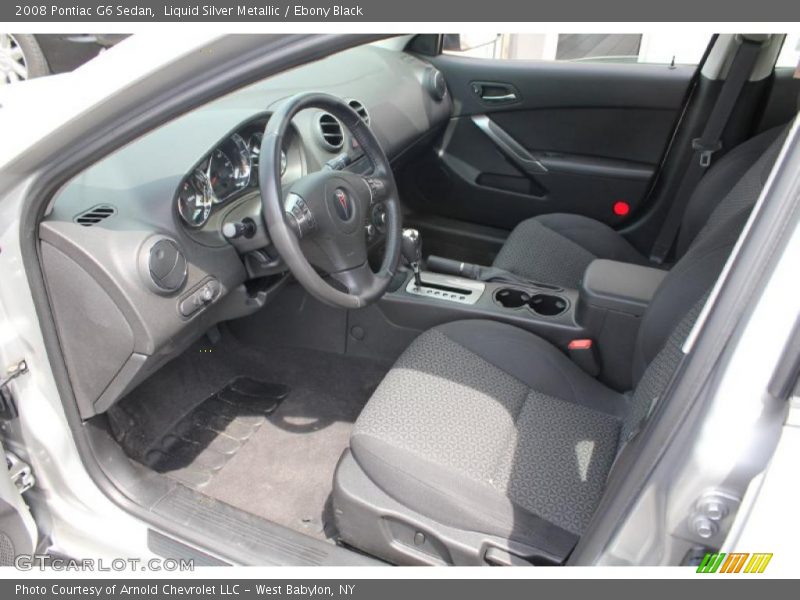 Liquid Silver Metallic / Ebony Black 2008 Pontiac G6 Sedan