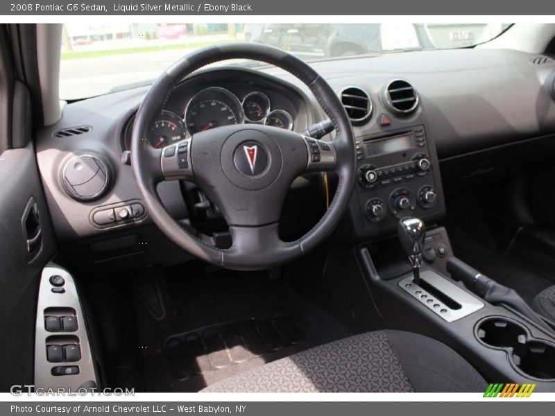 Liquid Silver Metallic / Ebony Black 2008 Pontiac G6 Sedan