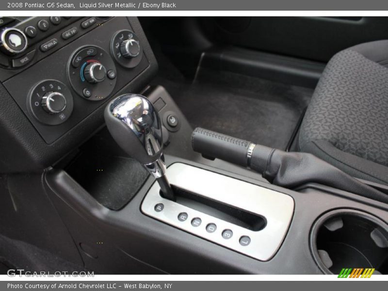 Liquid Silver Metallic / Ebony Black 2008 Pontiac G6 Sedan