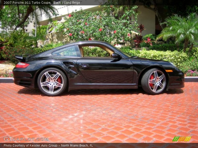 Black / Sand Beige 2007 Porsche 911 Turbo Coupe